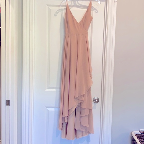 Jenny Yoo Bridesmaids wrap dress, blush - Picture 2 of 10
